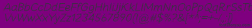 CheeronstaLightItalic Font – Black Fonts on Purple Background