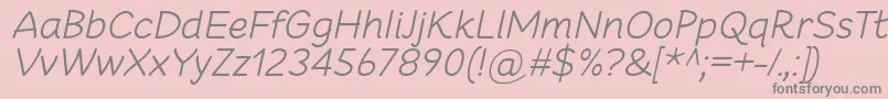 Police CheeronstaLightItalic – polices grises sur fond rose