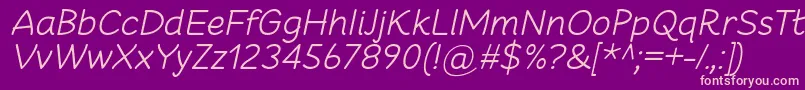 CheeronstaLightItalic Font – Pink Fonts on Purple Background