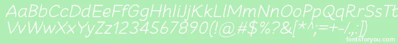 fuente CheeronstaLightItalic – Fuentes Blancas Sobre Fondo Verde