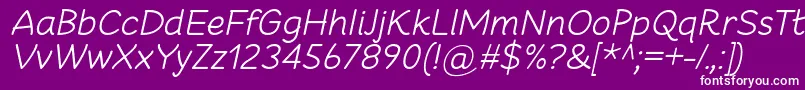 CheeronstaLightItalic Font – White Fonts on Purple Background