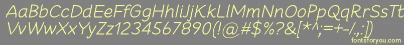 More about CheeronstaLightItalic Font CheeronstaLightItalic Font – Yellow Fonts on Gray Background