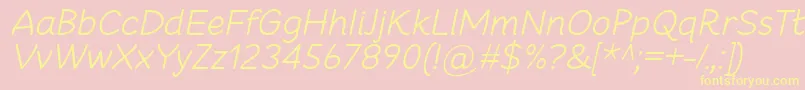 En savoir plus sur la police CheeronstaLightItalic Police CheeronstaLightItalic – polices jaunes sur fond rose