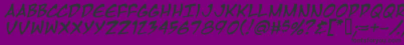 Mangati Font – Black Fonts on Purple Background