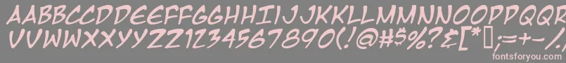 Mangati Font – Pink Fonts on Gray Background