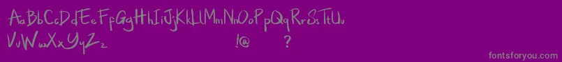 Littlejack Font – Gray Fonts on Purple Background