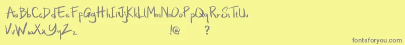 Littlejack Font – Gray Fonts on Yellow Background