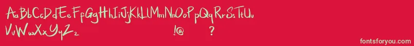 Littlejack Font – Green Fonts on Red Background