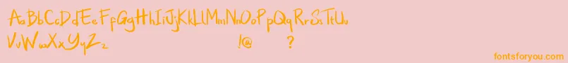 Littlejack Font – Orange Fonts on Pink Background