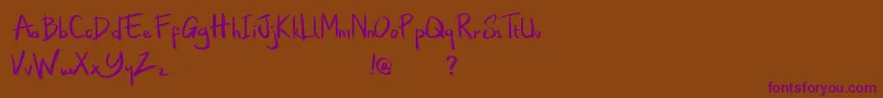 Шрифт Littlejack – фиолетовые шрифты на коричневом фоне