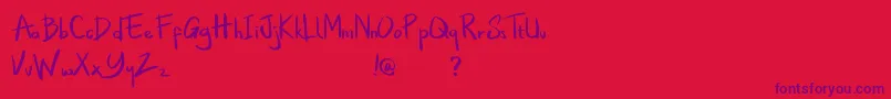 Police Littlejack – polices violettes sur fond rouge