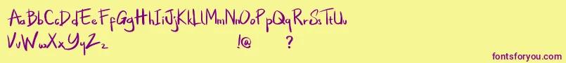 Littlejack Font – Purple Fonts on Yellow Background