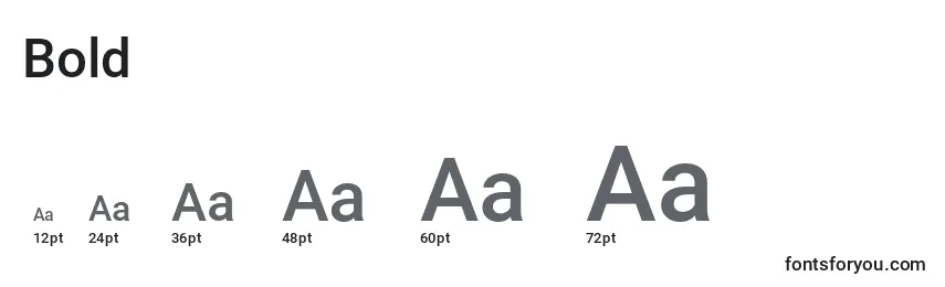 Bold Font Sizes