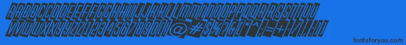 Шрифт HuxleycmdinoBold – чёрные шрифты на синем фоне
