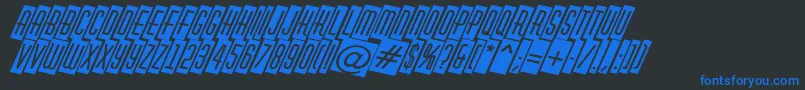 HuxleycmdinoBold Font – Blue Fonts on Black Background