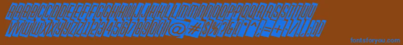 Шрифт HuxleycmdinoBold – синие шрифты на коричневом фоне