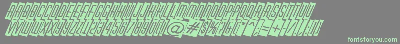HuxleycmdinoBold Font – Green Fonts on Gray Background