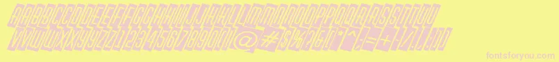 HuxleycmdinoBold Font – Pink Fonts on Yellow Background