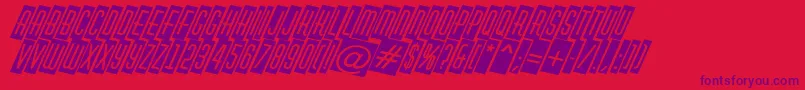 HuxleycmdinoBold Font – Purple Fonts on Red Background