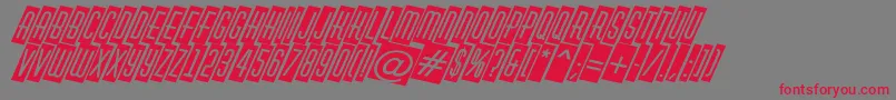 フォントHuxleycmdinoBold – 赤い文字の灰色の背景