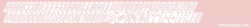 フォントHuxleycmdinoBold – ピンクの背景に白い文字