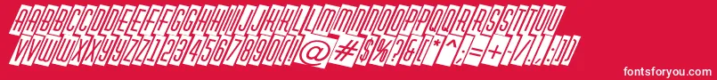 HuxleycmdinoBold Font – White Fonts on Red Background
