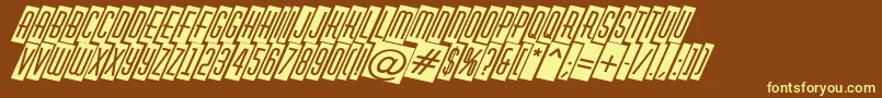 HuxleycmdinoBold Font – Yellow Fonts on Brown Background