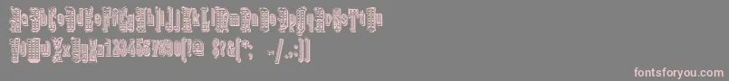 KabrioletDecorLine-Schriftart – Rosa Schriften auf grauem Hintergrund