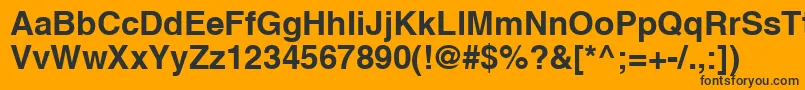 HvbR Font – Black Fonts on Orange Background