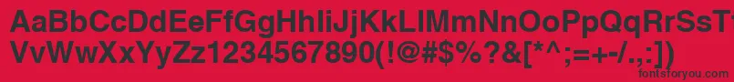 HvbR Font – Black Fonts on Red Background