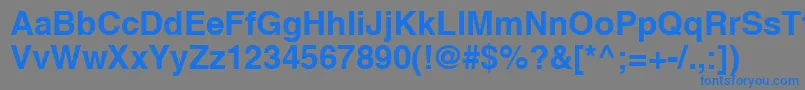 HvbR-fontti – siniset fontit harmaalla taustalla