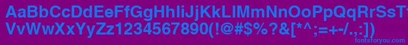 HvbR Font – Blue Fonts on Purple Background
