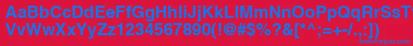 HvbR Font – Blue Fonts on Red Background