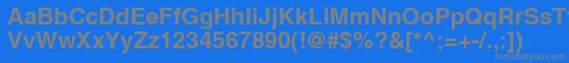 HvbR-fontti – harmaat kirjasimet sinisellä taustalla