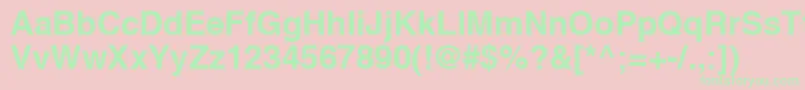 HvbR Font – Green Fonts on Pink Background
