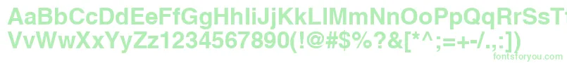 HvbR-fontti – vihreät fontit valkoisella taustalla