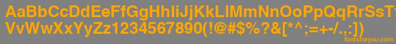 HvbR Font – Orange Fonts on Gray Background