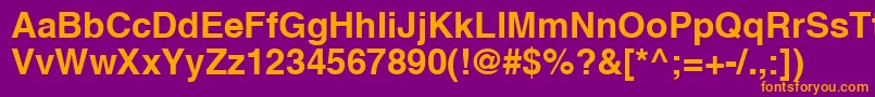 HvbR Font – Orange Fonts on Purple Background