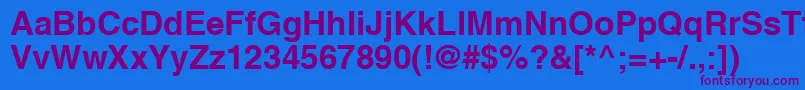 HvbR Font – Purple Fonts on Blue Background