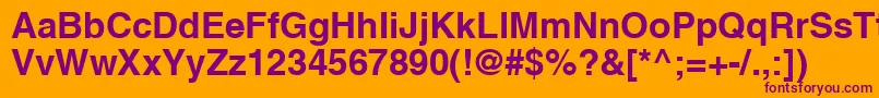 Шрифт HvbR – фиолетовые шрифты на оранжевом фоне