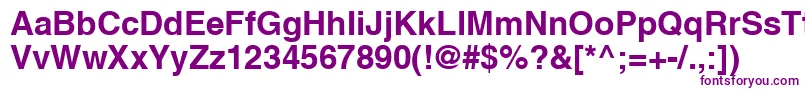 HvbR-fontti – violetit fontit valkoisella taustalla