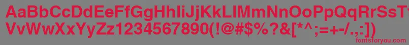 HvbR Font – Red Fonts on Gray Background