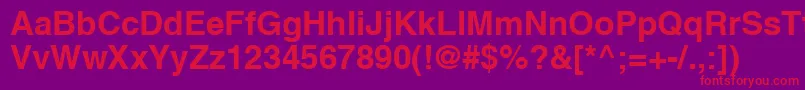 HvbR Font – Red Fonts on Purple Background
