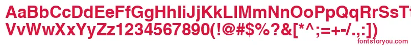 HvbR-fontti – punaiset fontit valkoisella taustalla