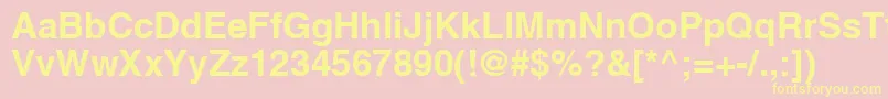 HvbR Font – Yellow Fonts on Pink Background