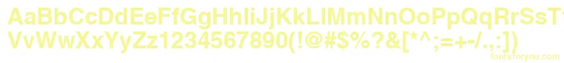 HvbR Font – Yellow Fonts on White Background