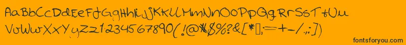 Шрифт Kranne – чёрные шрифты на оранжевом фоне