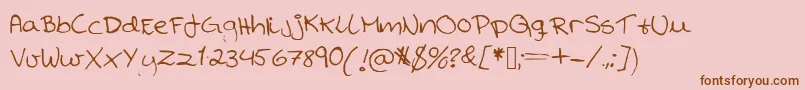 Kranne Font – Brown Fonts on Pink Background