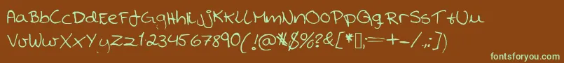 Kranne Font – Green Fonts on Brown Background
