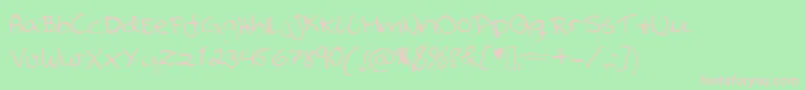 Kranne Font – Pink Fonts on Green Background